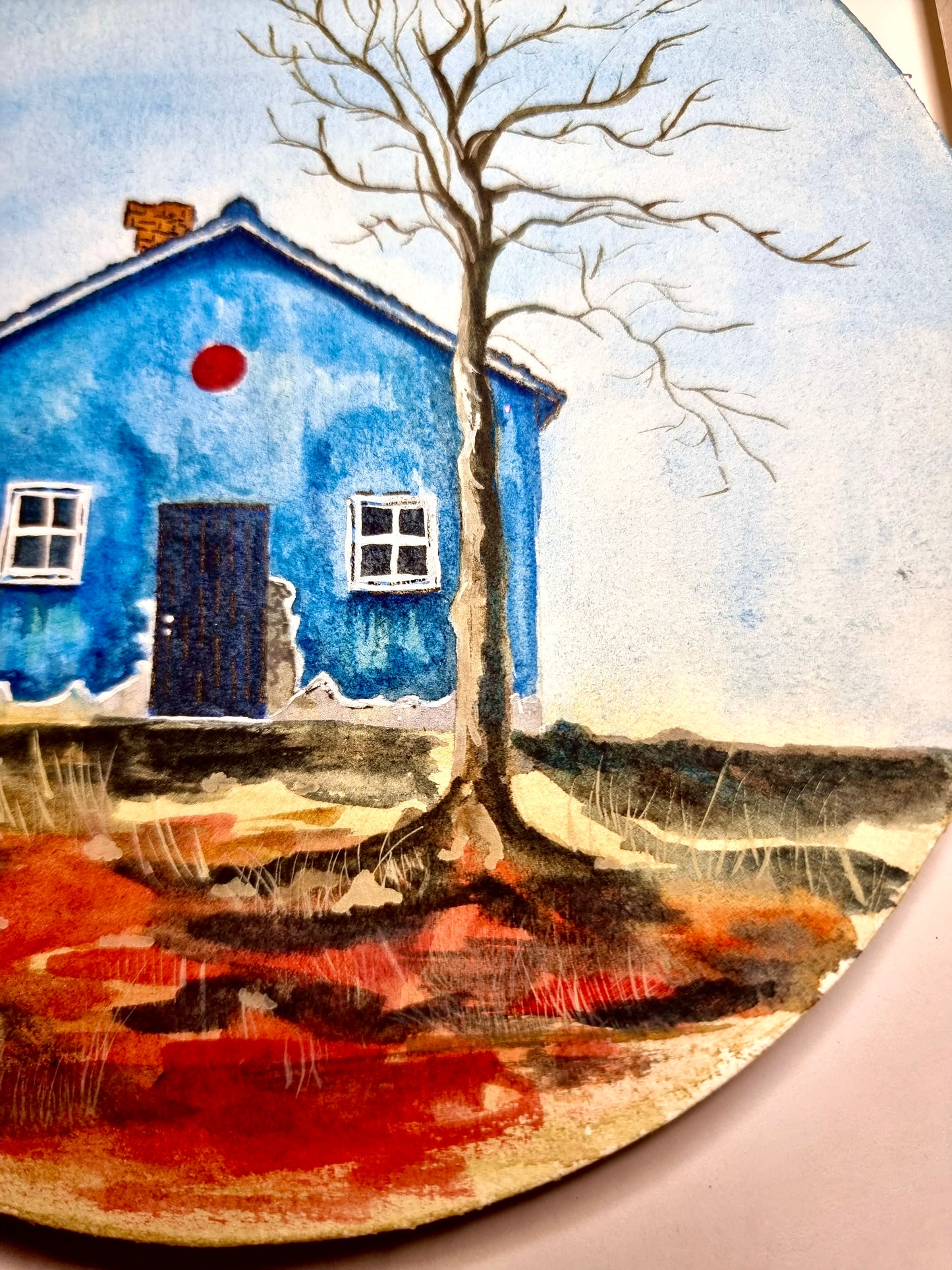Original watercolor painting / abandoned house series