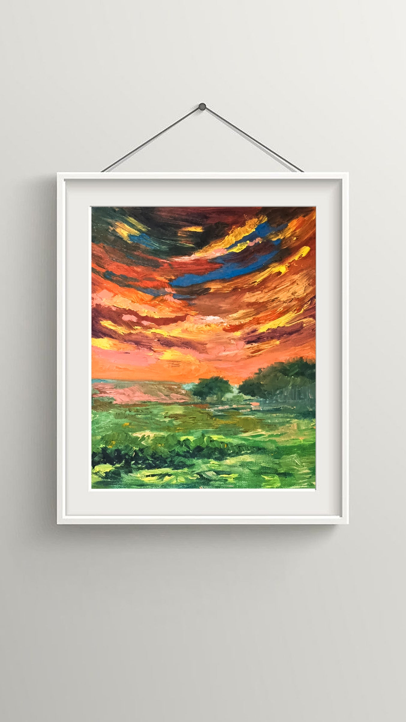 Field of Fire Landscape Painting