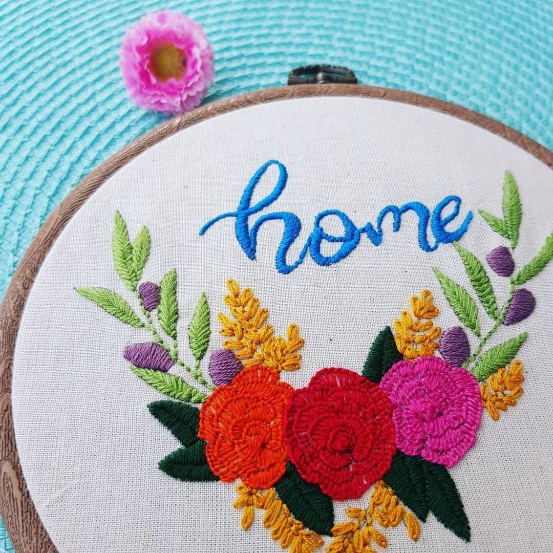 Home Embroidery Hoop Art