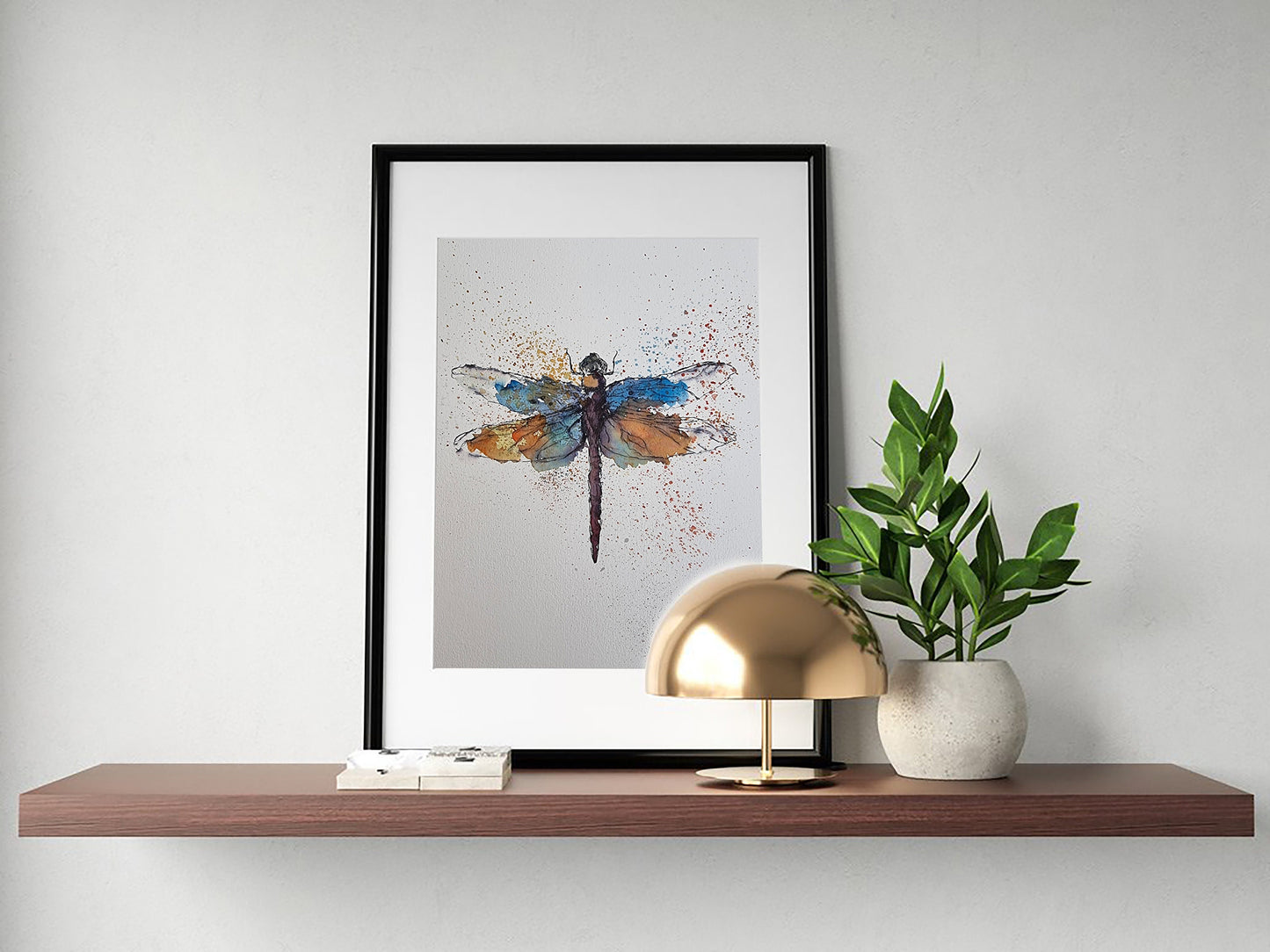 ORIGINAL Watercolour Dragonfly Painting