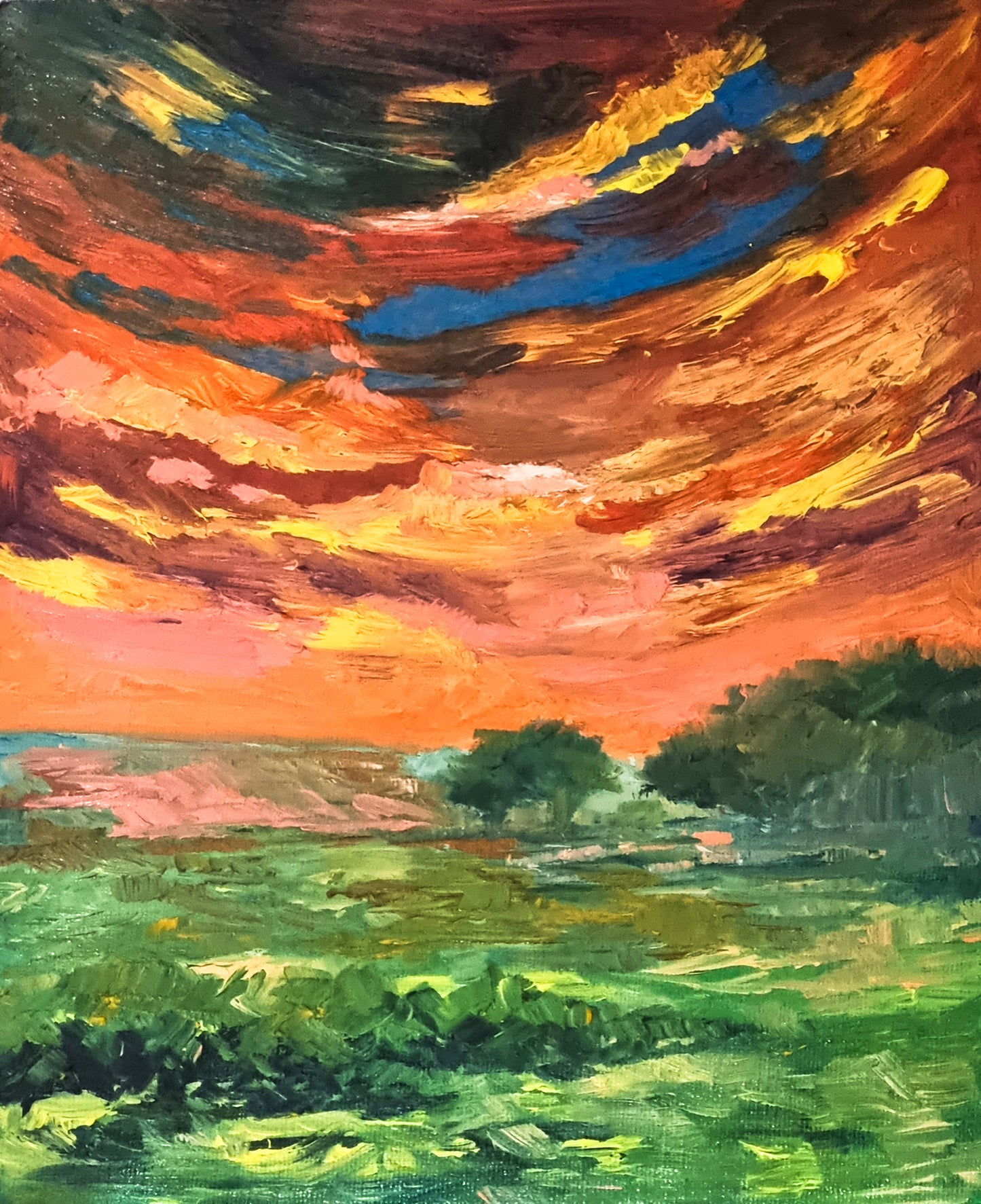 Field of Fire Landscape Painting