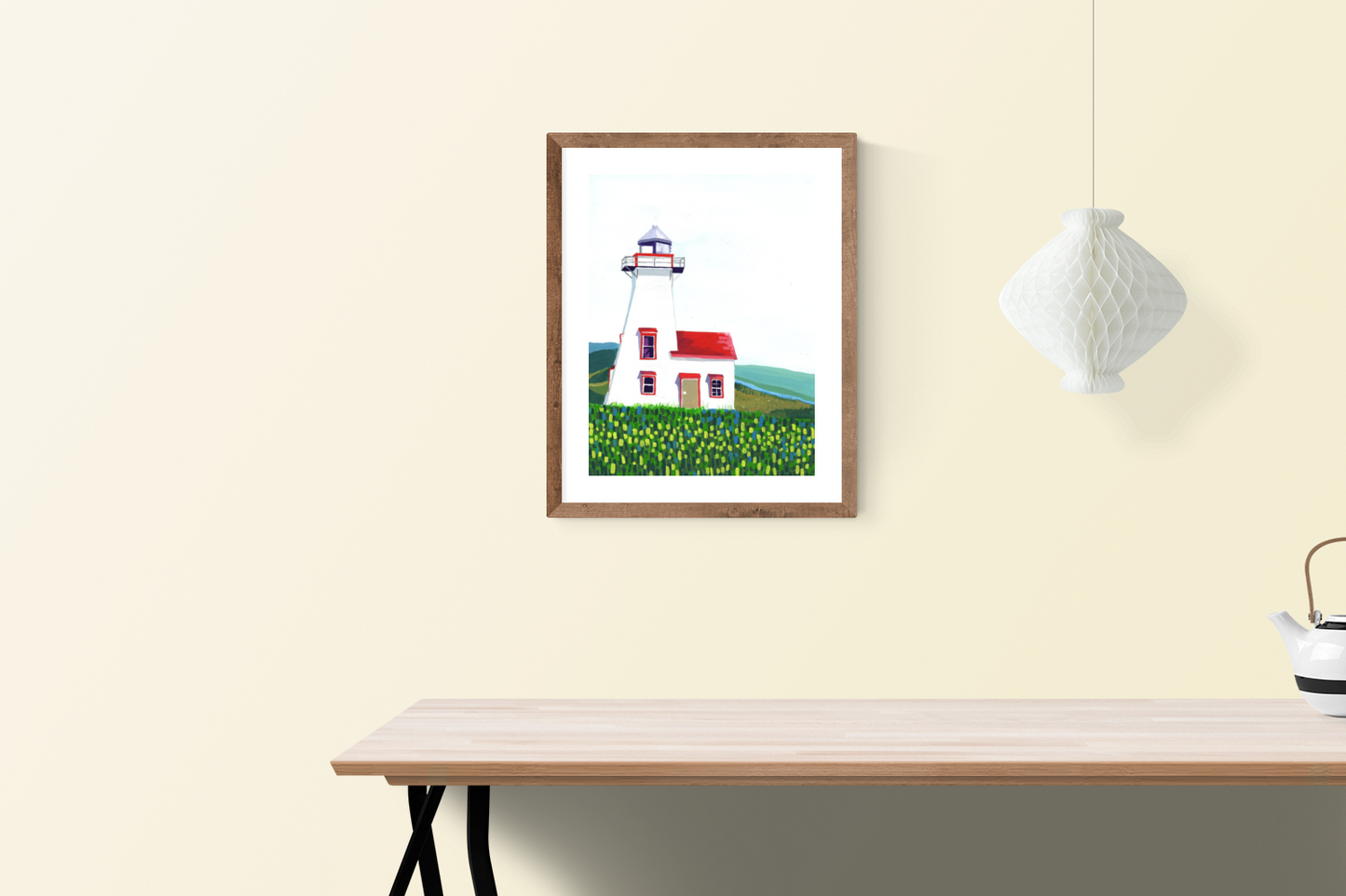 Light House Gouache Painting