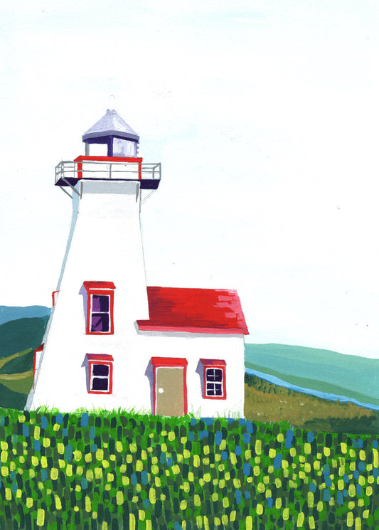 Light House Gouache Painting
