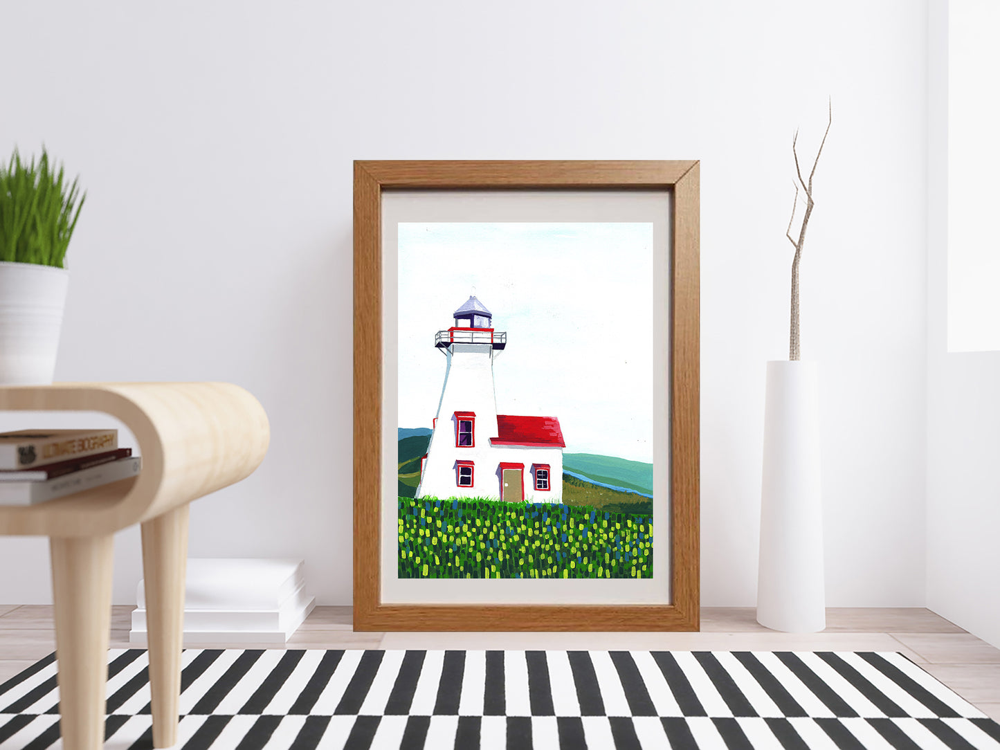 Light House Gouache Painting