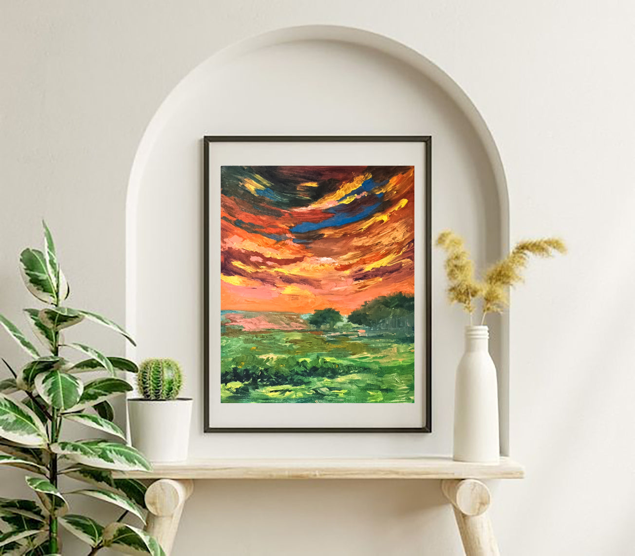 Field of Fire Landscape Painting