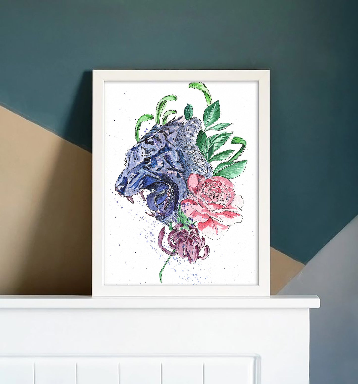Tiger With Flower