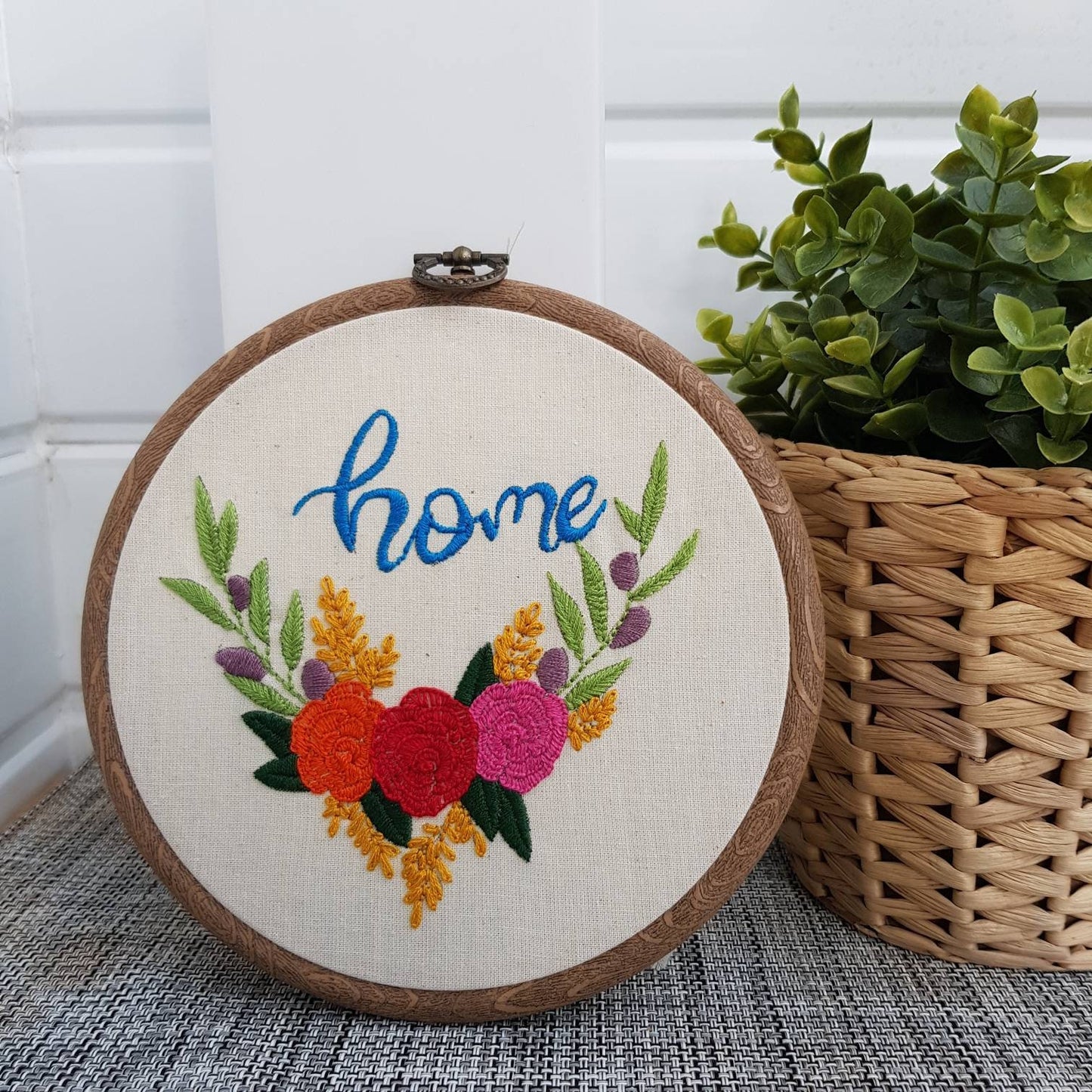 Home Embroidery Hoop Art
