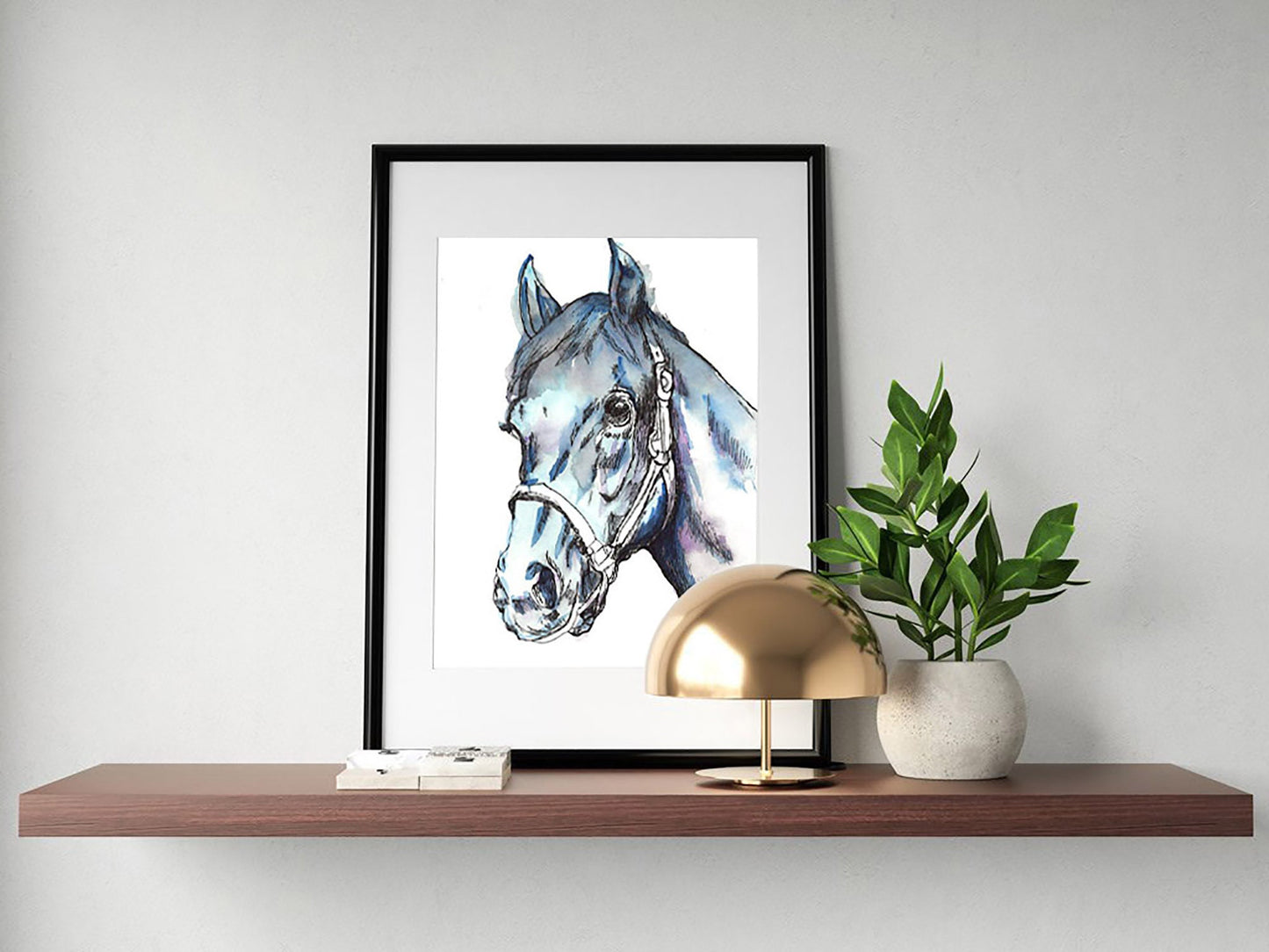 Watercolour Horse Print