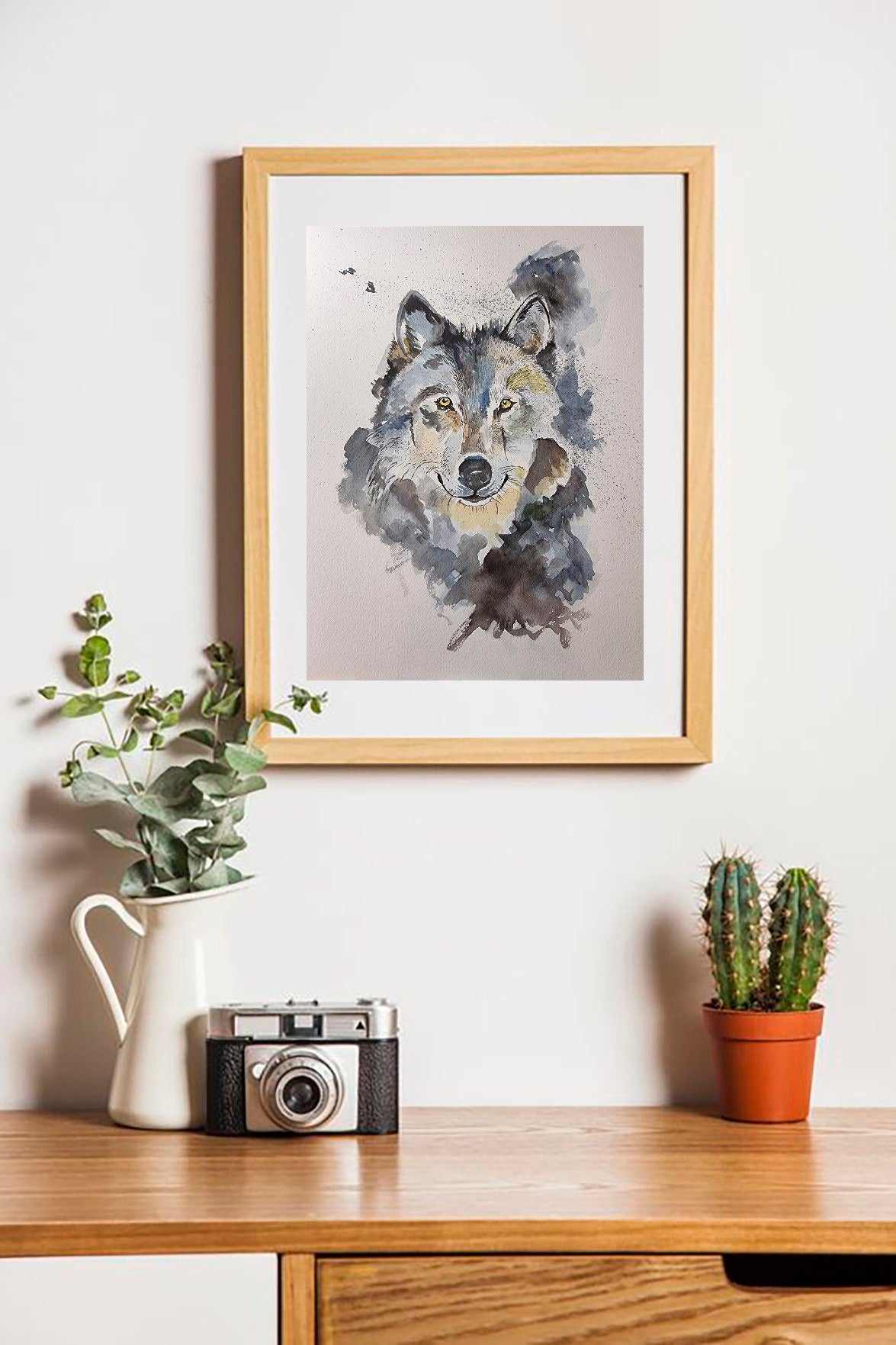 Wolf Portrait Painting