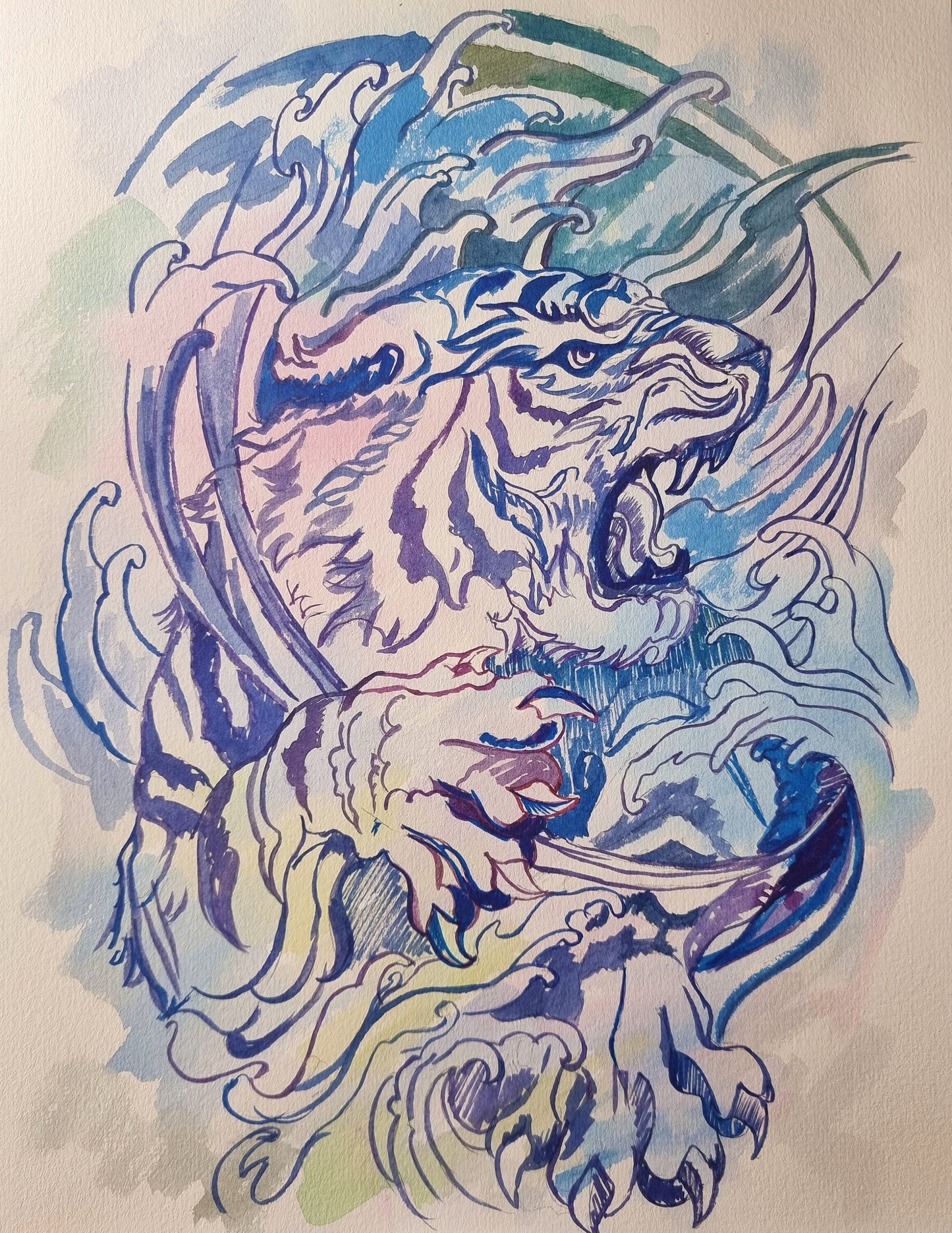 Furious (watercolour Painting)