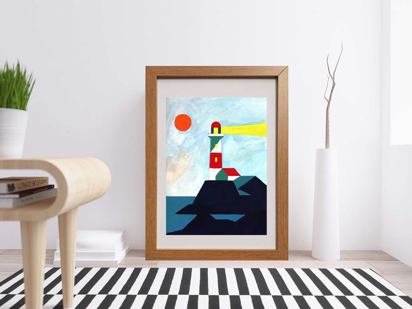 Light House Gouache Painting