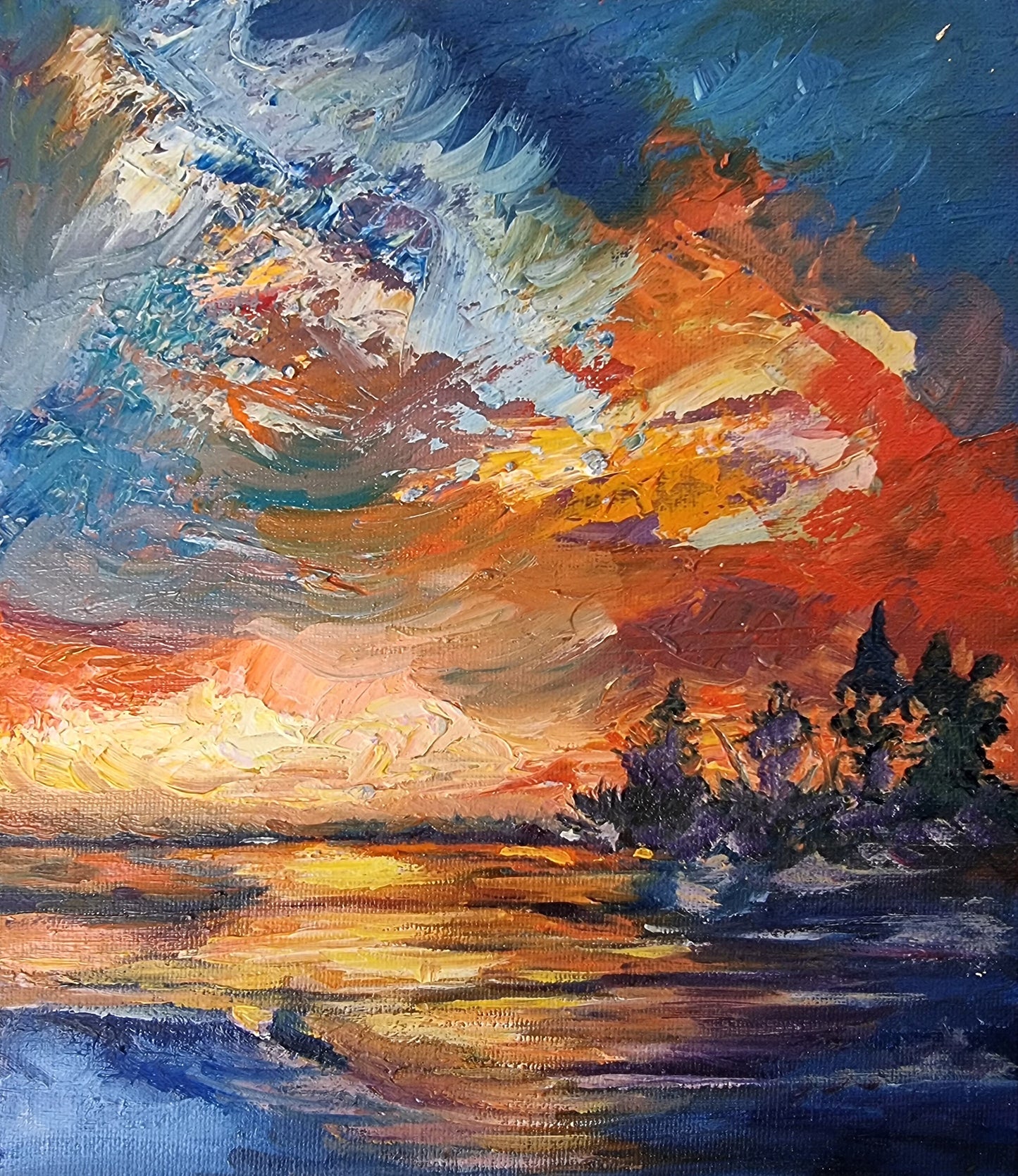 Sunset Original Oil Painting