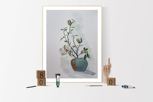 Floral Gouache Print