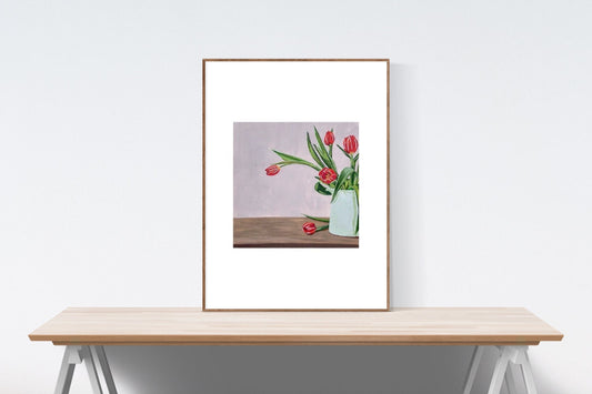Floral Gouache Painting Print